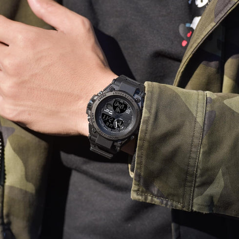 AIMES Mens Watches Sports Outdoor Waterproof Military Watch for Men Tactical Watch Analog Digital Date Alarm Stopwatch Multi-Function Tactics Big ...