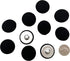 PEPPERLONELY 10PC 30mm Fabric Cloth Covered with Metal Shank Round Buttons, Black...