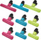 Chip Bag Clips 9pcs Air Tight, Heavy Duty, Sturdy Plastic Clips for Food Storage Assorted Sizes Food Bag Clips for Kitchen Snacks...