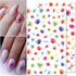 8 Sheets Flower Nail Art Stickers 3D Nail Stickers Acrylic Spring Nail Decals Nail Art Supplies Pink Floral Leaf Cherry Blossom Adhesive Transfer ...