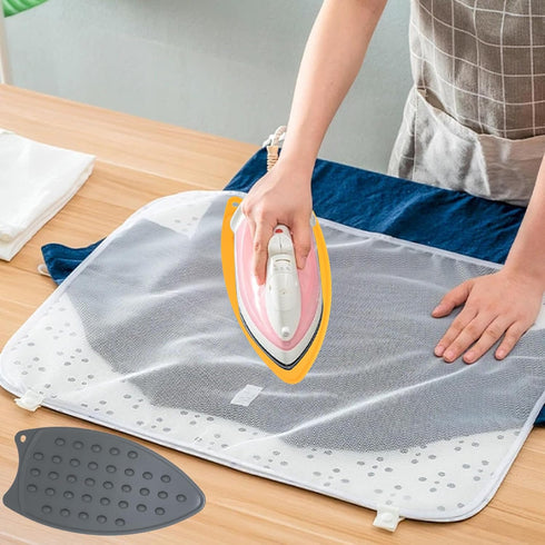 yueton 2PCS Electric Iron Mat Thickened Silicone Iron Mat Ironing Board Mat Household Electric Iron Mat Silicone Heat-Resistant Iron Mat for Trave...