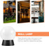 DOITOOL 1PCS Outdoor Light Fixtures Wall Mount, Ball Shaped White Exterior Wall Sconce Lamp Porch Light Fixture for Front Porch, Patio, Backyard, ...