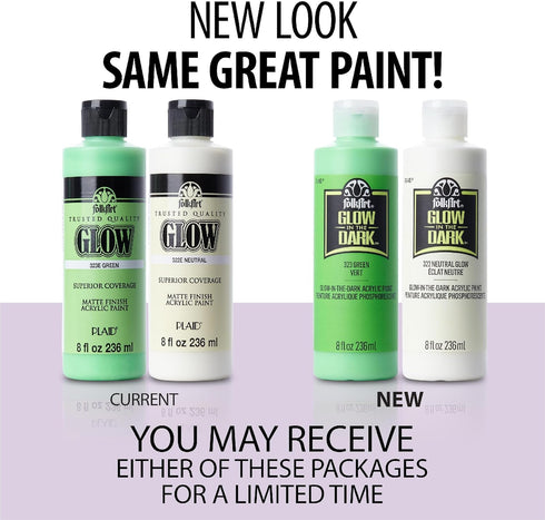 FolkArt glow in the dark Acrylic paint, 8 oz, Neutral 8 Fl Oz...