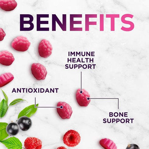 Zinc Immune Support Supplement 50mg, Max Strength Zinc Supplement Gummy for Radiant Skin & Immune Health Support for Adults, Nature’s Antioxidant ...