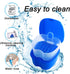 2 Pack Color Retainer Cleaner Case Denture Cups for Soaking Dentures, False Teeth Container Partial Denture Cleaning Case with Lid Travel - Lake G...
