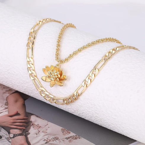 Gold Anklets Bracelets for Women 14K Retro Coin Initial Bracelets Layered Birthflower Anklet Adjustable Handmade Cuban Chain Bracelet Personalized...