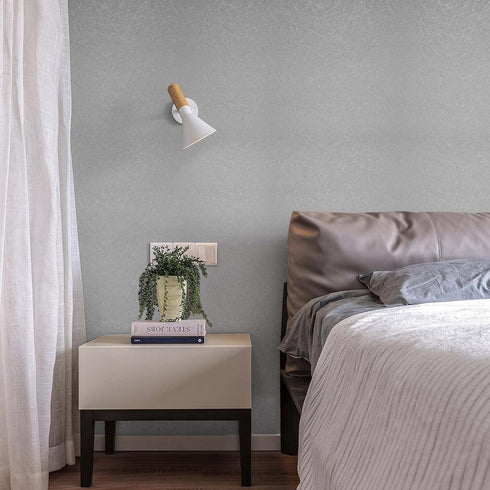 Silver Grey Wallpaper Embossed Self Adhesive Peel and Stick Wallpaper 11.8" X 78.7" Removable Home Decoration Vinyl Cabinet Countertops Furniture ...