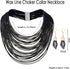 Women Multi Layer Choker Necklace Chunky Wax Line Bib Necklace Statement Jewelry Pendent Handmade Presents...