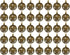 Semetall 80pcs Pendant Trays Kit,40pcs 25mm Blank Pendant Trays with 40pcs Glass Cabochon for Photo Pendant DIY Crafts Jewelry Making (Bronze)...