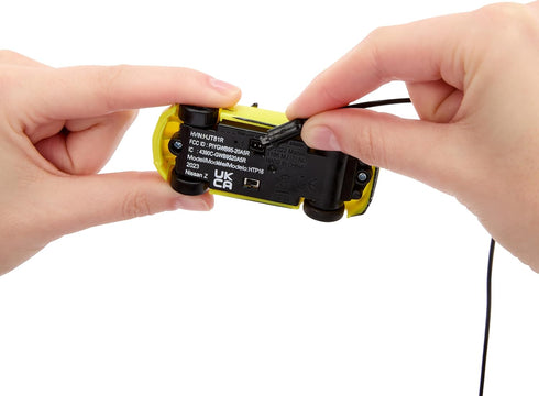 Hot Wheels RC Toy Car, Remote-Control Nissan Z in 1:64 Scale with Controller & USB Cable, Works On & Off Track cc...