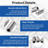 MroMax 50Pcs M3 x 4mm Flat Set Screw, 304 Stainless Steel Internal Hex Allen Head Drive Cup Point Set Screws Silver Socket Grub Screws for Towel R...