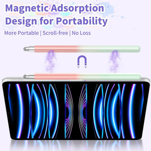 Stylus Pens for Touch Screens, High Precision 2-in-1 Disc Stylus Pen with Magnetic Adsorption, Compatible with iPad/iPhone/Tablets/Android and All...