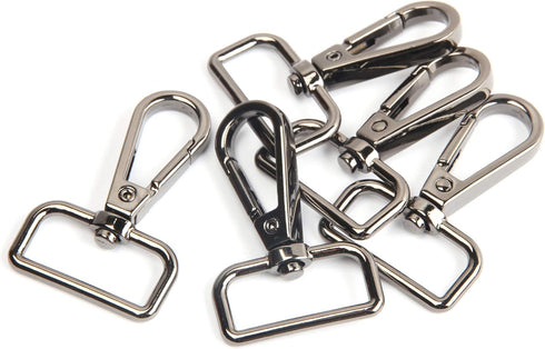 15 Pcs D Ring Swivel Lobster Claw Clasp, Push Gate Snap Hooks Trigger Clips(Gun Black, 1 inch)...