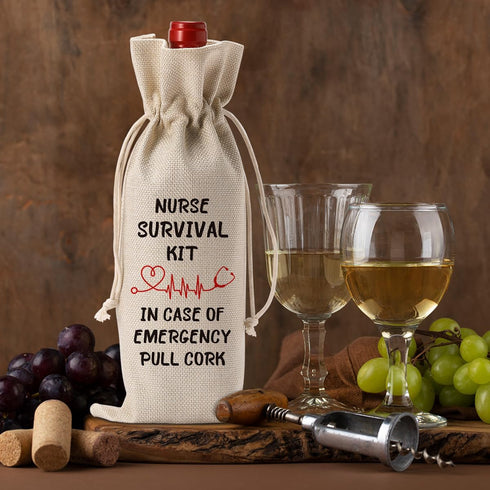Nurses Gifts for Women Wine Bag, Cool Gifts for Nurses, Nurses Day Wine Bag, Nurses Retirement Appreciation Birthday Graduation Gifts Wine Bottles...