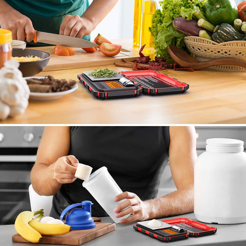 Digital Pocket Scale, 200g /0.01g Kitchen Scale, Electronic Smart Scale with 50g Calibration Weight, Mini Digital Scale for Jewelry, Spices etc (B...