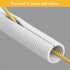 D-Line White 43in Cable Sleeve, Flexible Wire Protector Tubing, Split Electrical Conduit, Plastic PC Cable Management Tube, Cord Sheath, TV Loom T...