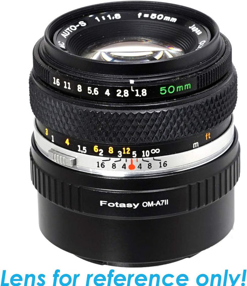 Fotasy Olympus OM Lens to E Mount Adapter, OM FE Adapter, OM Adapter to FE Mount, Compatible with Sony a7 a7R a7s II III IV a9 a7c Alpha 1 a6600 a...