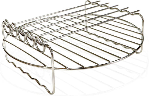 Air fryer Double Layer Round Rack with 5 Skewers Fitting XL Air Fryers?9in,Fit 5.3 QT or Above?...