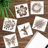 50 PCS Flower Painting Stencils Reusable Flower Stencils for Painting on Wood Rocks Canvas Fabric Glass Pottery 4x4 Inch...