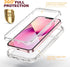 Diaclara Designed for iPhone 13 Case, Full Body Rugged Case with Built-in Touch Sensitive Anti-Scratch Screen Protector, Soft TPU Bumper Case for ...
