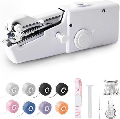 Handheld Sewing Machine, Mini Sewing Machine, Cordless Portable Quick Electric Sewing Machine with Sewing Accessories for Beginners, Suitable for ...