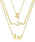 3Pcs 12 Constellation Zodiac Sign Layered Choker Necklaces Letter Astrology Horoscope with Message Card for Women Jewelry...