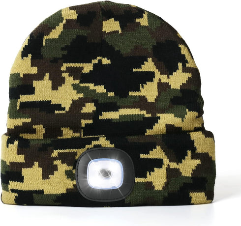 CENSGO Unisex Hat with Light, USB Rechargeable LED Headlamp Beanie, Gifts for Dad Father Men Husband Warm Knitted Cap...