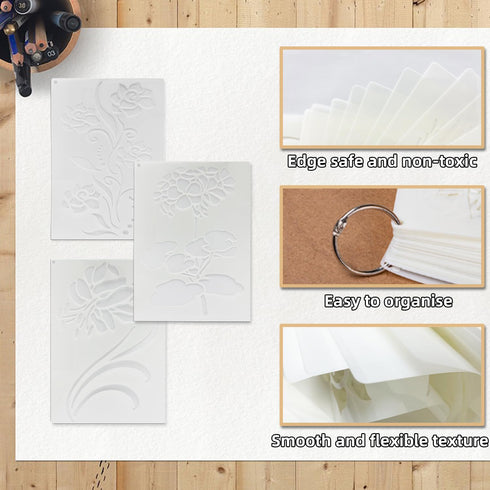 15 pcs Flower Stencils...