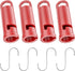 4Pack Garage Storage Hooks Attachment Compatible with Milwaukee M18 Fuel Quik-Lok, for garages, basements, backyards, cars, houses, storage rooms,...