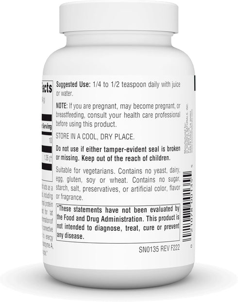 Source Naturals L-Lysine Free Form Powder -Amino Acid Supplement Supports Energy Formation & Collagen* - 100 Grams...