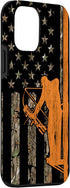 iPhone 12 mini Bow Hunting Tree Stand Deer Hunter American Flag Camouflage Case...