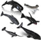 6PCS Plastic Whales Mini Ocean Animals Figurines Mini Whale Sea Animals Figures Realistic Miniature Sea Creatures Cake Topper Toy Set with Whales ...