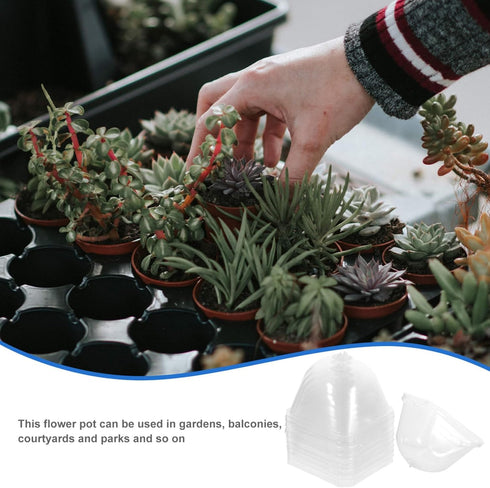 DOITOOL 10pcs Flower Pot Seedling Cover Mini Greenhouse Cover Plant Protect Cover Gardening Tool Plant Cover Cloche Plastic Cover Plant Nursery Ho...
