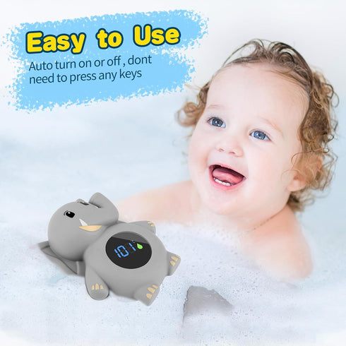 Baby Bath Thermometer, with LED Display and Temperature Warning,Kids' Bathroom Safety Products,Bath Thermometer for Infants, Newborn Bath Safety T...