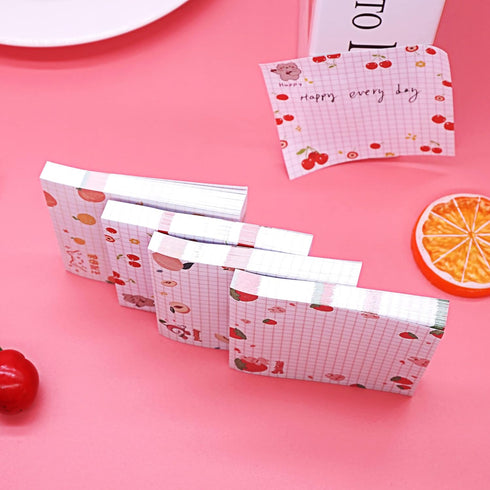 Sticky Notes,Cute Sticky Notes Kawaii Sticky Notes 3.1x3.1in 4Pads 80Sheets/Pad Self-Stick Note Pads Cute Colorful Super Sticky Note Pads 4 Unique...