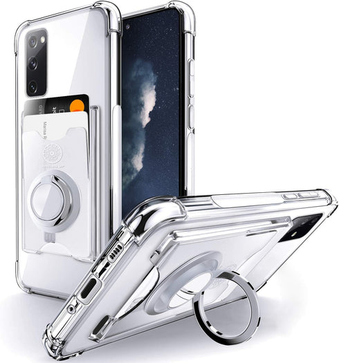 Shields Up for Samsung Galaxy S20 Case - Minimalist Wallet Case with Card Holder and Ring Kickstand, Slim Protective Cover with Drop Protection - ...