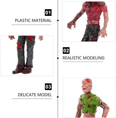 Zerodeko 12 PCS Toy Zombie Action Figures with Movable and Detachable Joints, Mini Zombie Figurines, Bloody Zombie Models for Presents, Decoration...