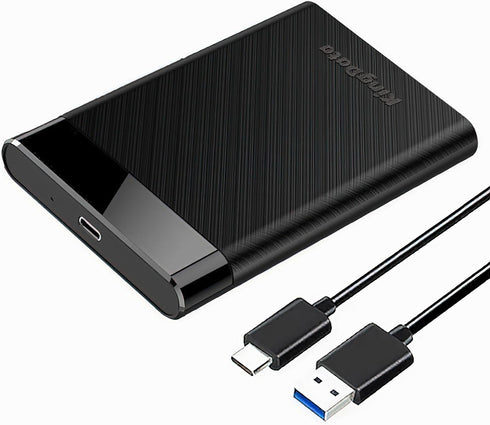SSD HDD Hard Drive Enclosure 2.5" inch SATA III USB 3.1 6Gbps Caddy Case External Reader Laptop Fast Data Trasfer UASP Cable Included Tool-Free LE...