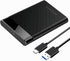 SSD HDD Hard Drive Enclosure 2.5" inch SATA III USB 3.1 6Gbps Caddy Case External Reader Laptop Fast Data Trasfer UASP Cable Included Tool-Free LE...