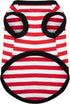 Dog Striped Shirt Happy Color Cotton Sleeveless Puppy Dog Shirts Breathable Pet Apparel Tank Top Colorful Puppy Sweatshirt Dog Clothes for Small M...