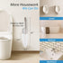 Disposable Toilet Brush and Holder Set with 16 Refills, Toilet Bowl Brush Cleaner Long Handle Wand, Compact Bathroom Toilet Scrubber Cleaning Supp...