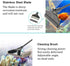 ZRDR Stainless Steel Algae Scraper Aquarium Cleaning Tool for Glass Aquariums, Including Algae Scraper, Sponge Pad, Fish Net, Cleaning Brush, Adju...