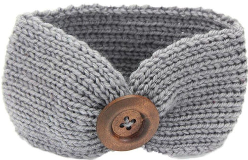 QandSweet Baby Turban Head Wrap Headbands Girl Knitting Button Hairbands...