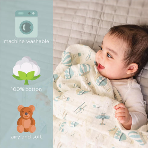 Stephen Joseph, Muslin Swaddle Blanket for Baby Girls and Boys, Newborn Receiving Swaddling, 100% Cotton Wrap, 47 x inches, Outdoor...