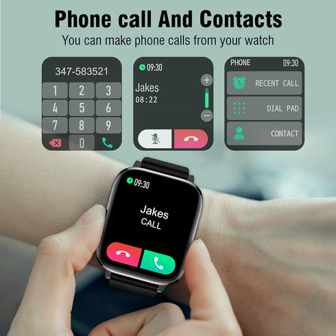 Smart Watch Full Touch Smart Watches for Android iOS Phones Compatible (Answer/Make Call) Smart Fitness Tracker Watch for Women Man Waterproof Sma...