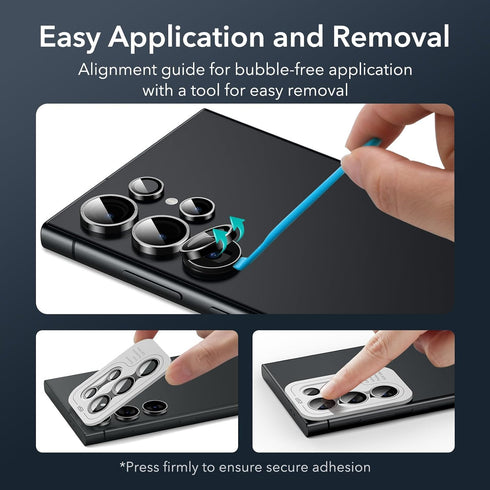 ESR for Samsung Galaxy S24 Ultra Camera Lens Protector, Individual Lens Protectors, Scratch-Resistant Ultra-Thin Tempered Glass with Aluminum Edgi...