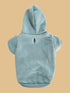 QWINEE Basic Dog Hoodie, Dog Warm Jacket, Cat Apparel, Dog Shirt, Dog Clothes for Puppy Kitten Small Medium Dogs Cats Cadet Blue S...