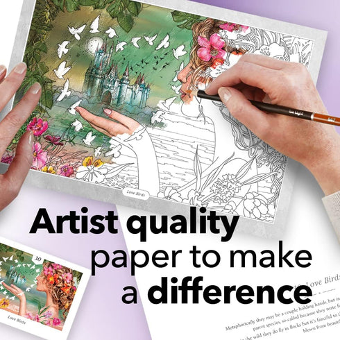 Castle Arts Fantasy Coloring Book | 36 Fantastic Dreamscapes Curated by in-House Artists to Relax You | with Color Reference Guide | No Show-Thru ...