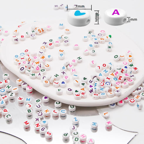 Letter Beads Kit, 26 Alphabet Beads with Heart Beads for Friendship Bracelets Necklace Jewelry Making (Colorful Letter)...
