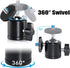 EXMAX Mini Ball Head 360 Degree Aluminum Alloy Body Rotating Swivel Mini Tripod Ball Head with 3/8" to 1/4" Screw Adapter for DSLR Camera Camcorde...